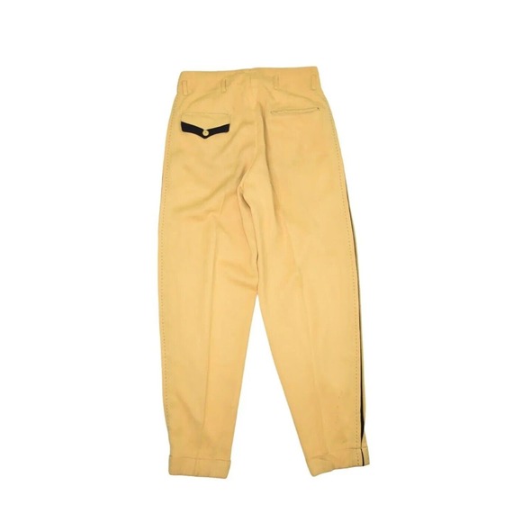 Vintage 70s Johnny Original Silk Pants Mens 29x29 Yellow Black Bowling Disco